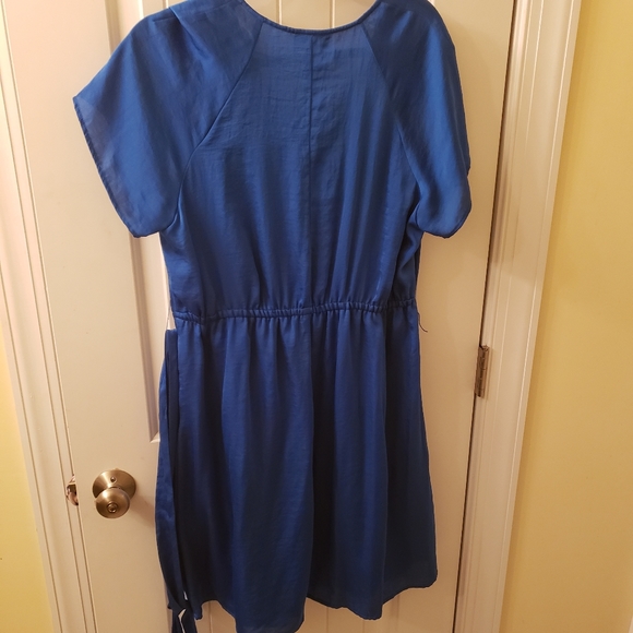 Ruffled Cobalt Blue Lane Bryant Dress Size 14-16 - Picture 4 of 4